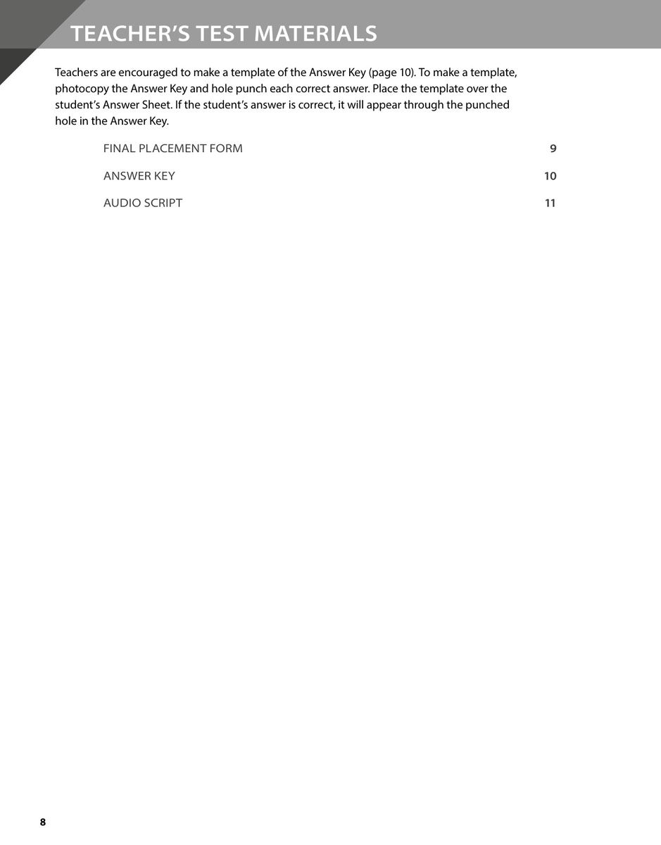 Evolve Placement Test - sample page 4